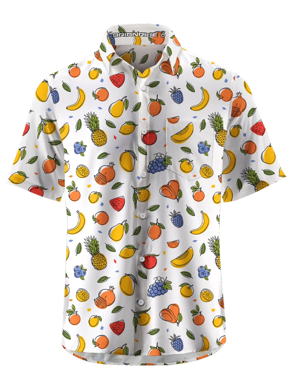Orionride Various Fruits Zipper Pockets Ultra Lightweight Short Sleeves Gravel Shirt sold by Orionride