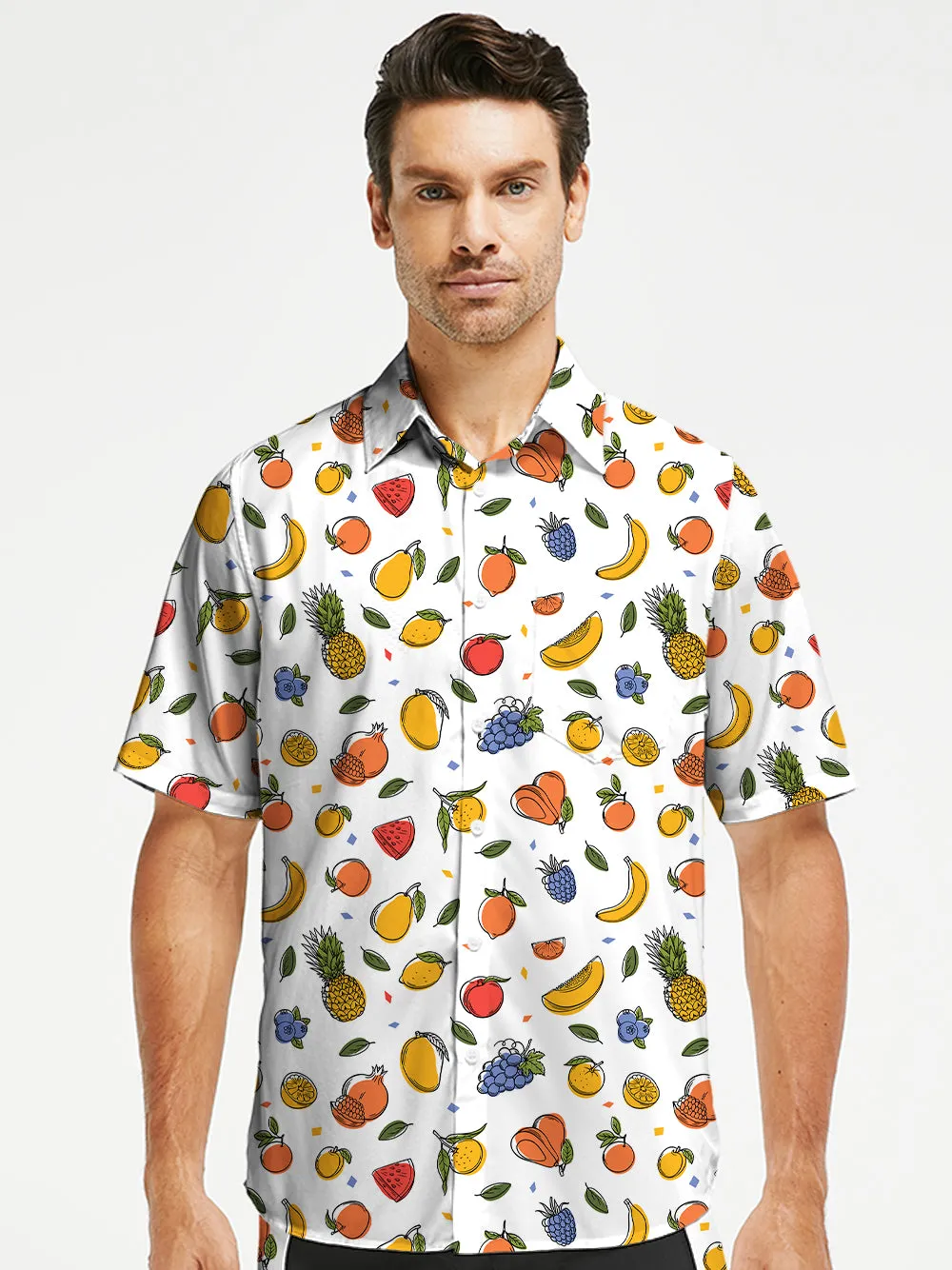 Orionride Various Fruits Zipper Pockets Ultra Lightweight Short Sleeves Gravel Shirt sold by Orionride product image thumbnail 2