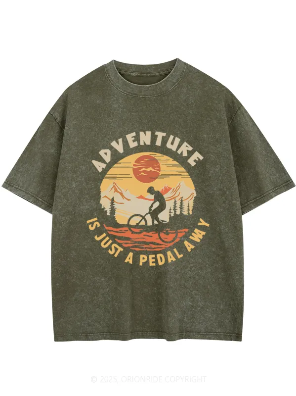 Orionride Sunset Ride Short Sleeves Bike Washed T-Shirt sold by Orionride