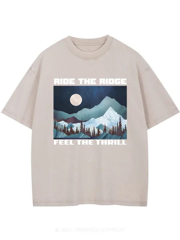 Orionride Night Forest Short Sleeves Bike Washed T-Shirt sold by Orionride