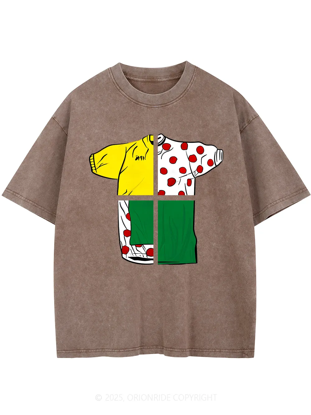 Orionride Champion Color Short Sleeves Bike Washed T-Shirt sold by Orionride product image thumbnail 4