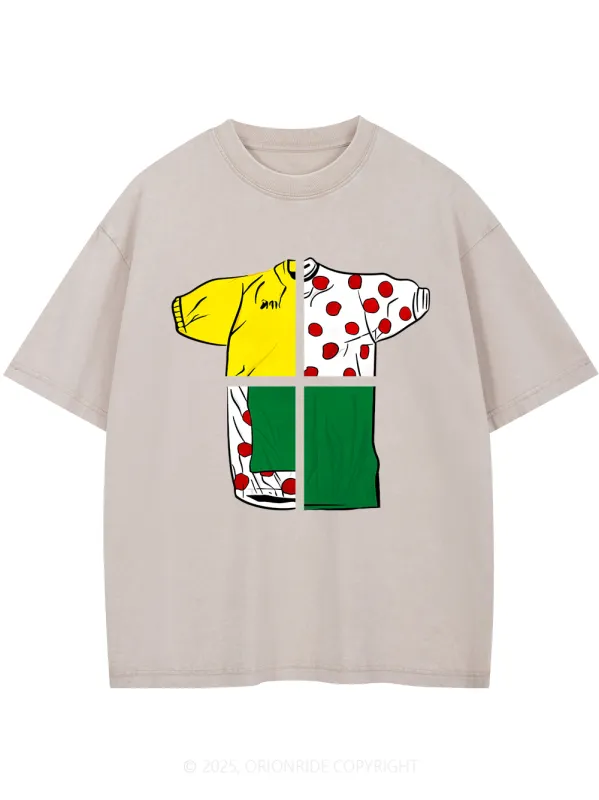 Orionride Champion Color Short Sleeves Bike Washed T-Shirt sold by Orionride