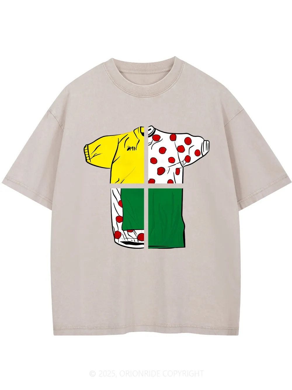 Orionride Champion Color Short Sleeves Bike Washed T-Shirt sold by Orionride