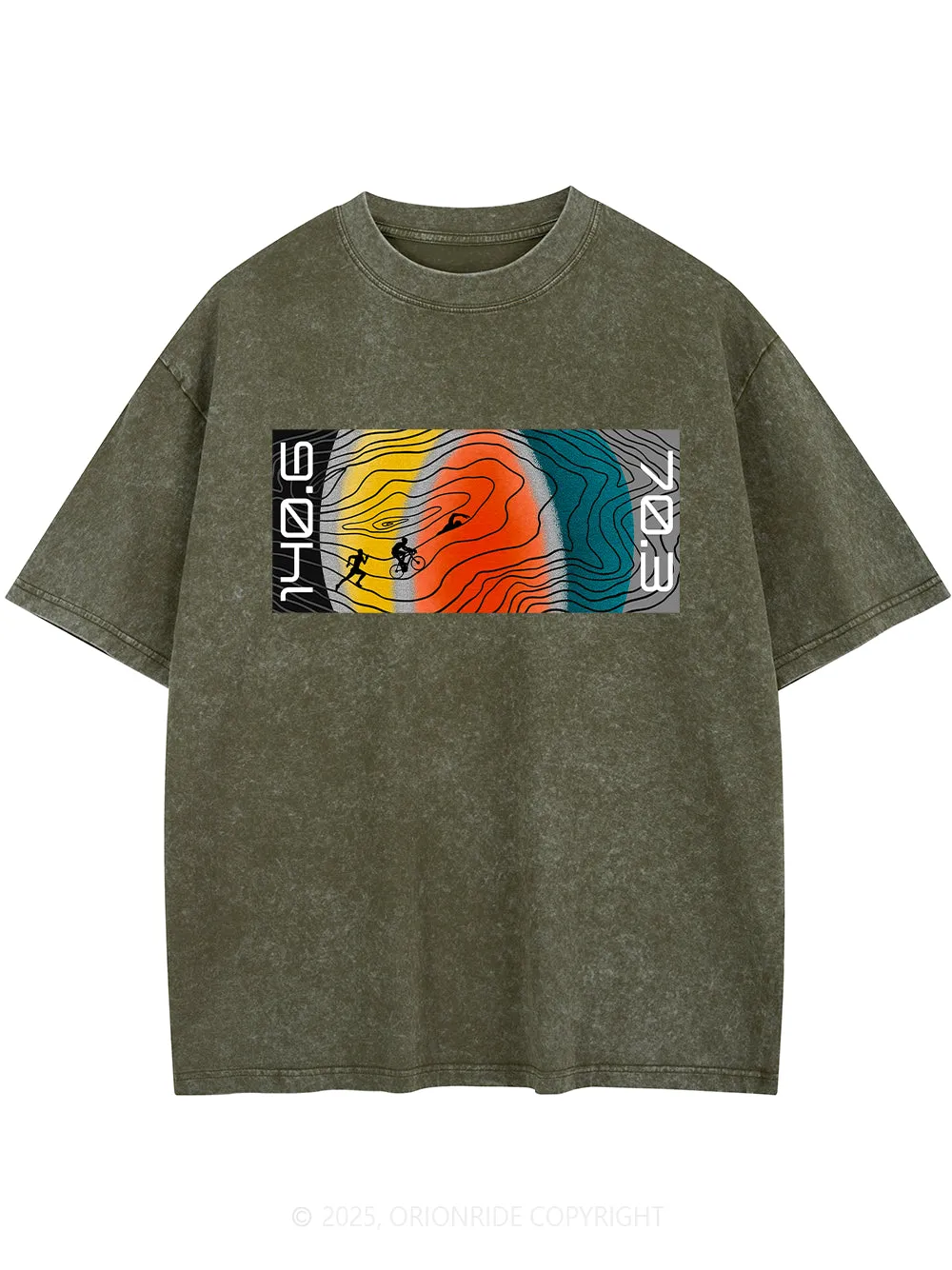 Orionride Color Triathlon Short Sleeves Bike Washed T-Shirt sold by Orionride product image thumbnail 5
