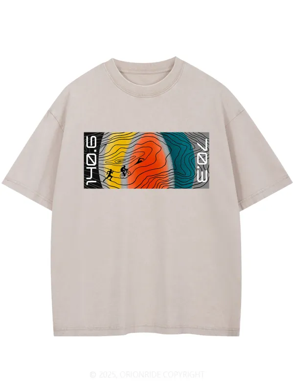 Orionride Color Triathlon Short Sleeves Bike Washed T-Shirt sold by Orionride