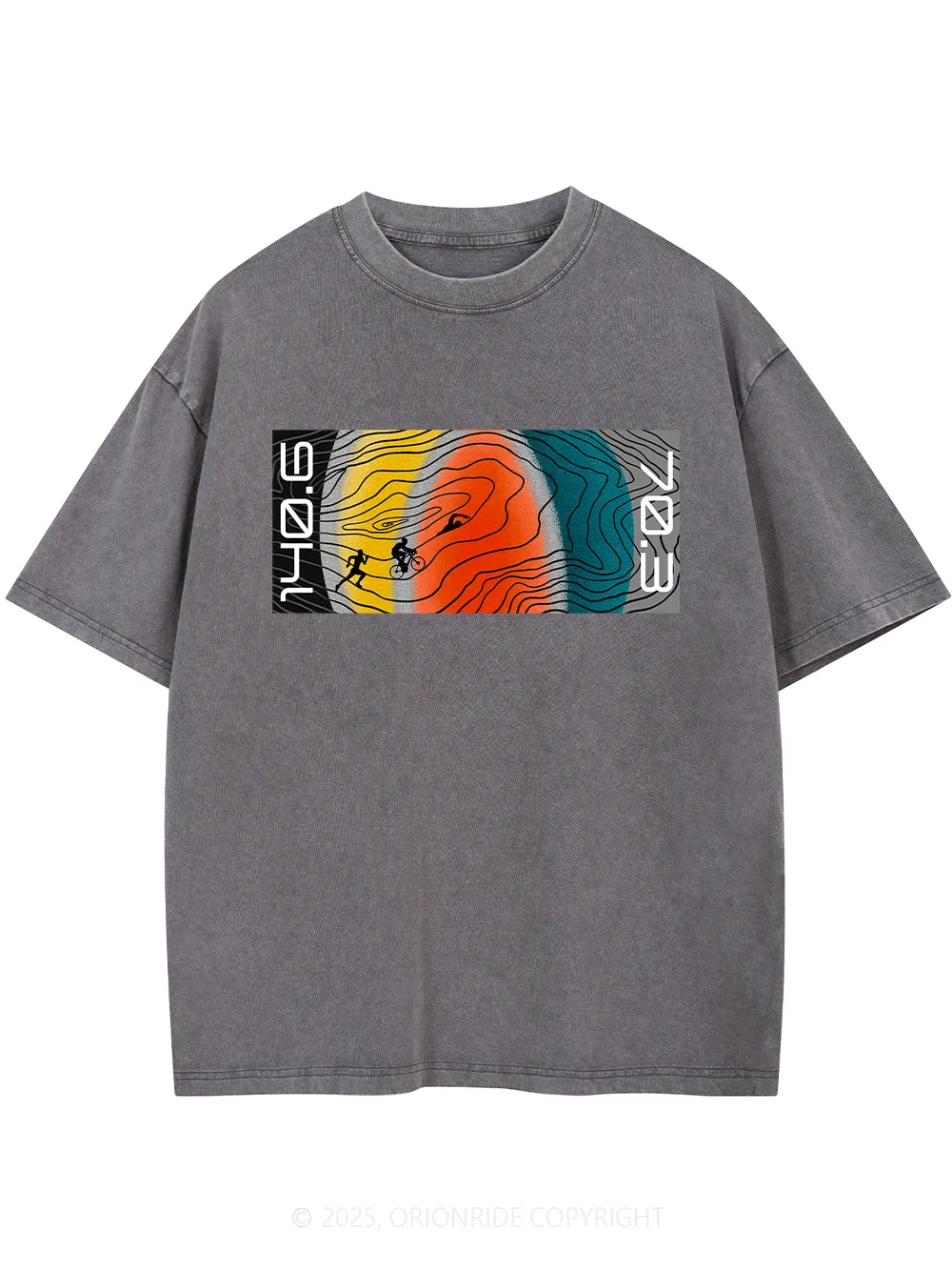 Orionride Color Triathlon Short Sleeves Bike Washed T-Shirt sold by Orionride product image thumbnail 2