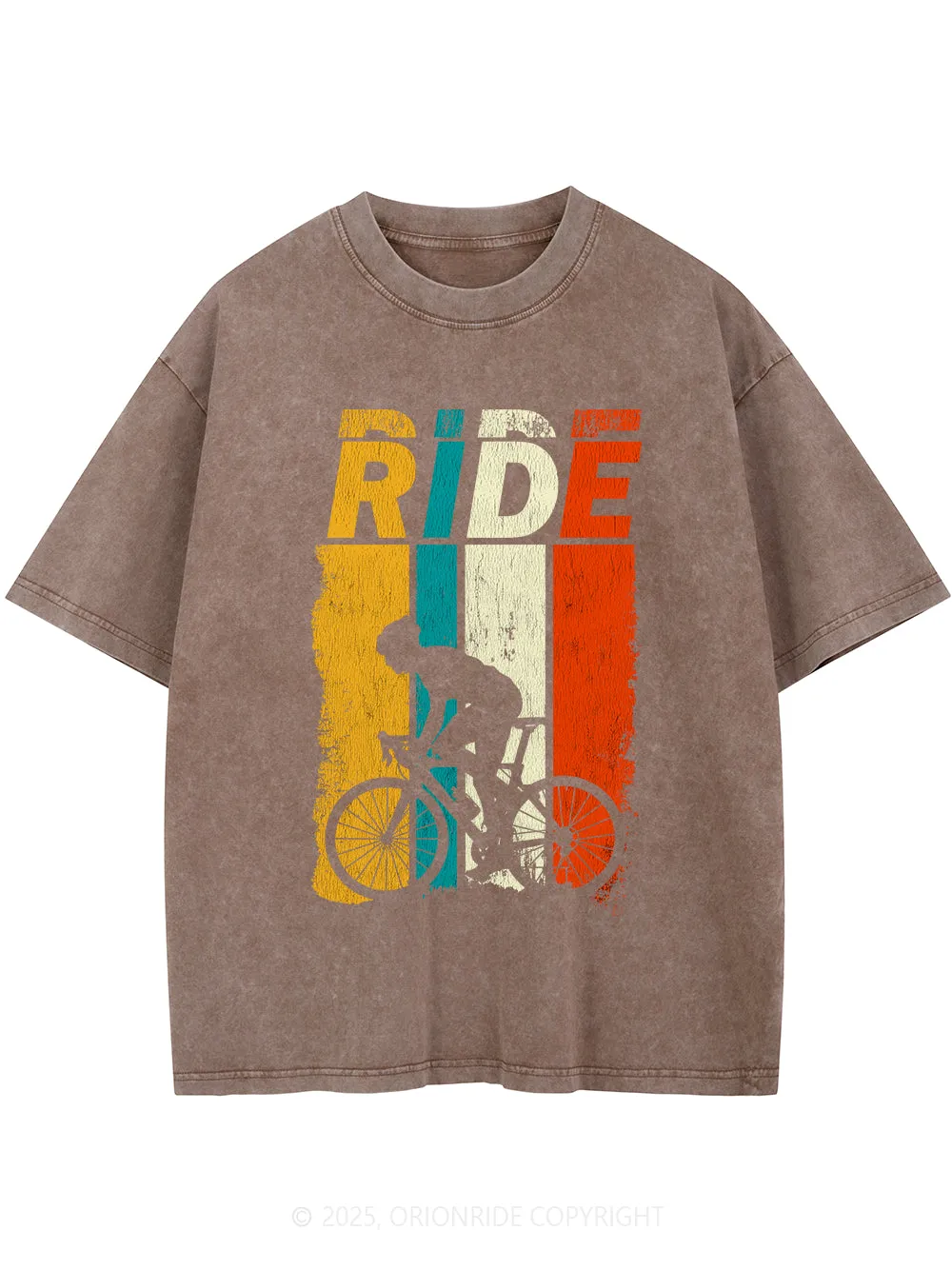 Orionride Color RIDE Short Sleeves Bike Washed T-Shirt sold by Orionride product image thumbnail 4