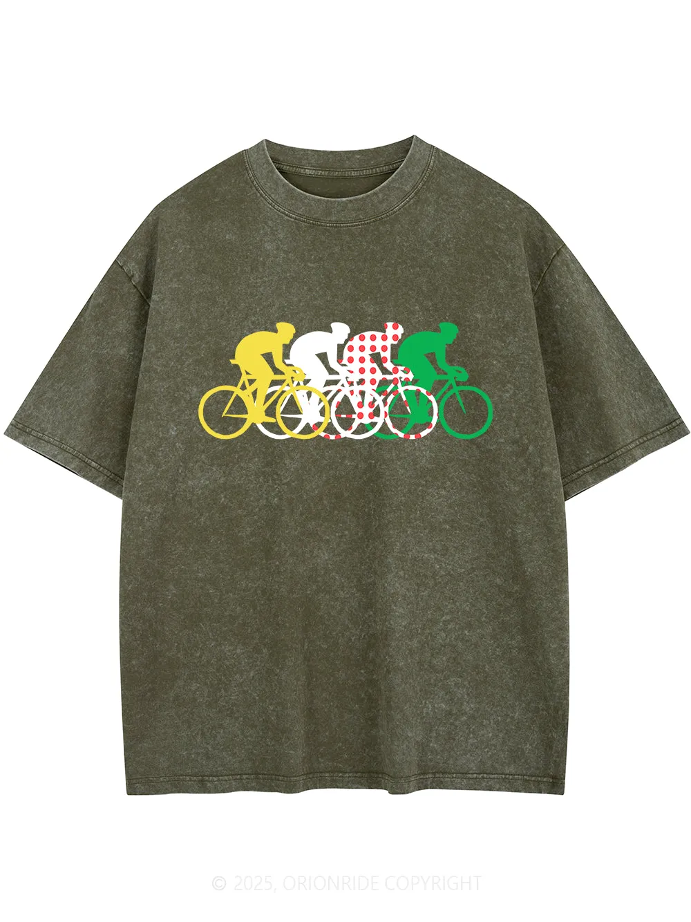 Orionride Cyclist Road Short Sleeves Bike Washed T-Shirt sold by Orionride product image thumbnail 4