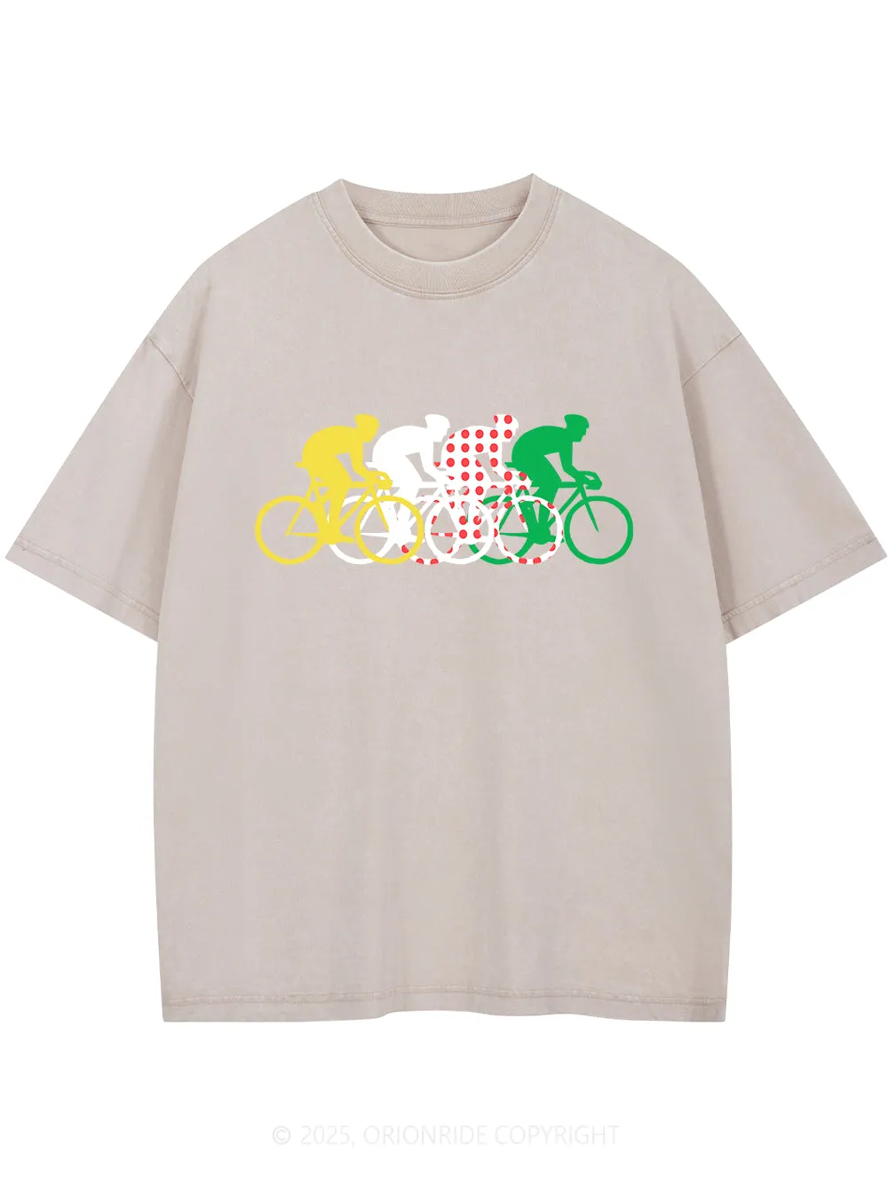 Orionride Cyclist Road Short Sleeves Bike Washed T-Shirt sold by Orionride product image thumbnail 5