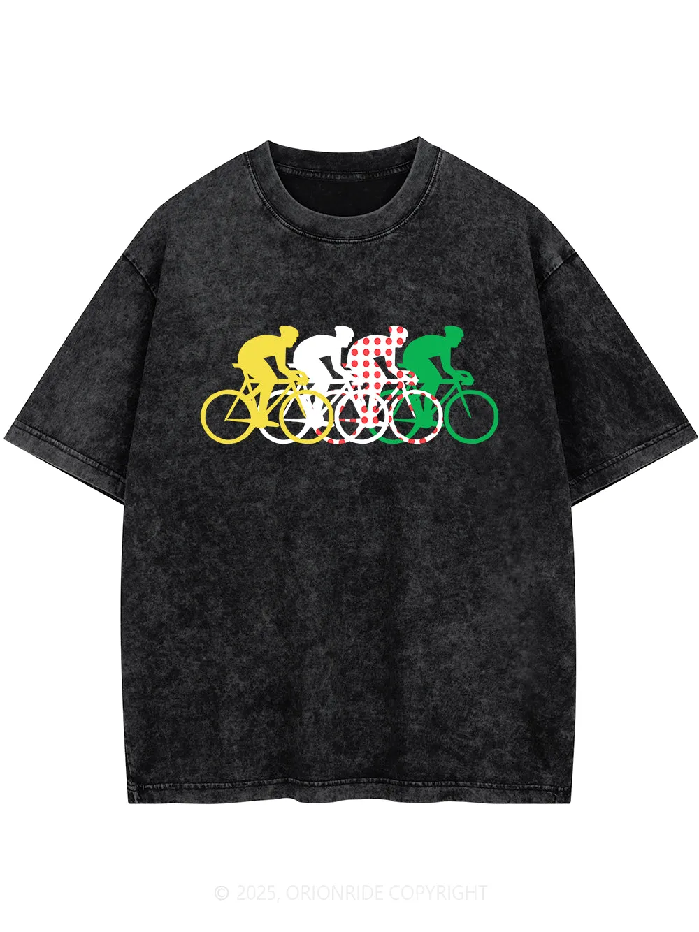 Orionride Cyclist Road Short Sleeves Bike Washed T-Shirt sold by Orionride product image thumbnail 2