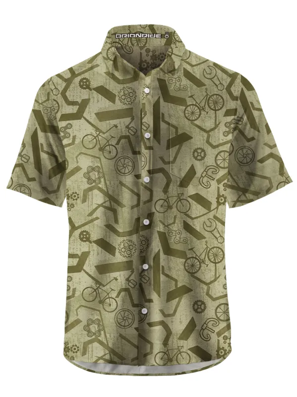 Orionride Geometric World Zipper Pockets Ultra Lightweight Short Sleeves Gravel Shirt sold by Orionride