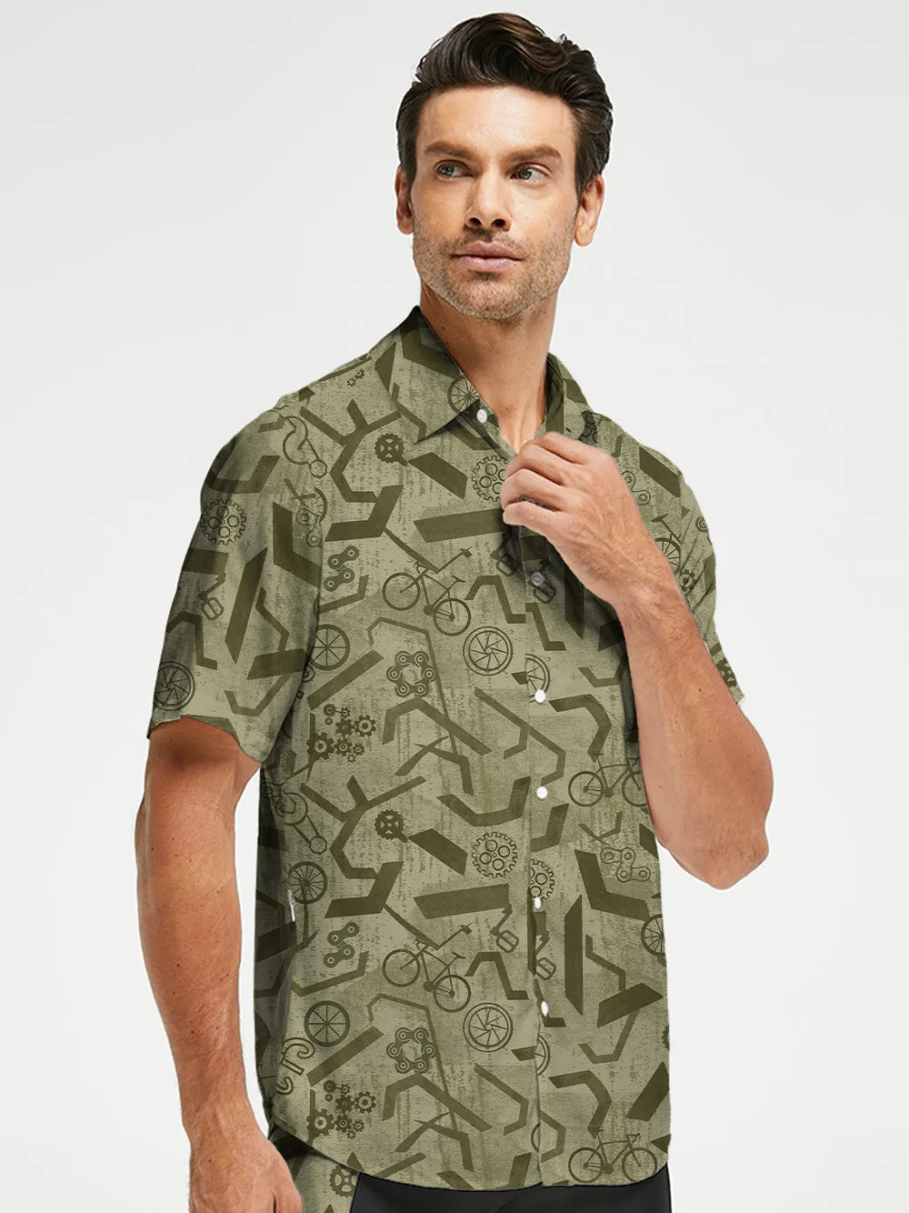 Orionride Geometric World Zipper Pockets Ultra Lightweight Short Sleeves Gravel Shirt sold by Orionride product image thumbnail 2