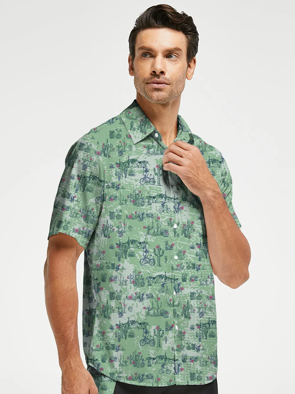 Orionride Dense Cactus Zipper Pockets Ultra Lightweight Short Sleeves Gravel Shirt sold by Orionride product image thumbnail 2