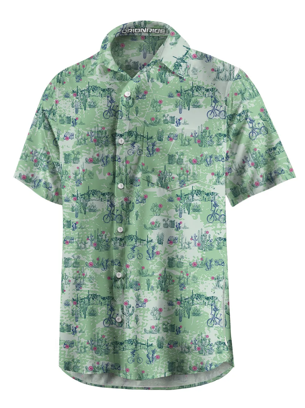 Orionride Dense Cactus Zipper Pockets Ultra Lightweight Short Sleeves Gravel Shirt sold by Orionride product image thumbnail 4