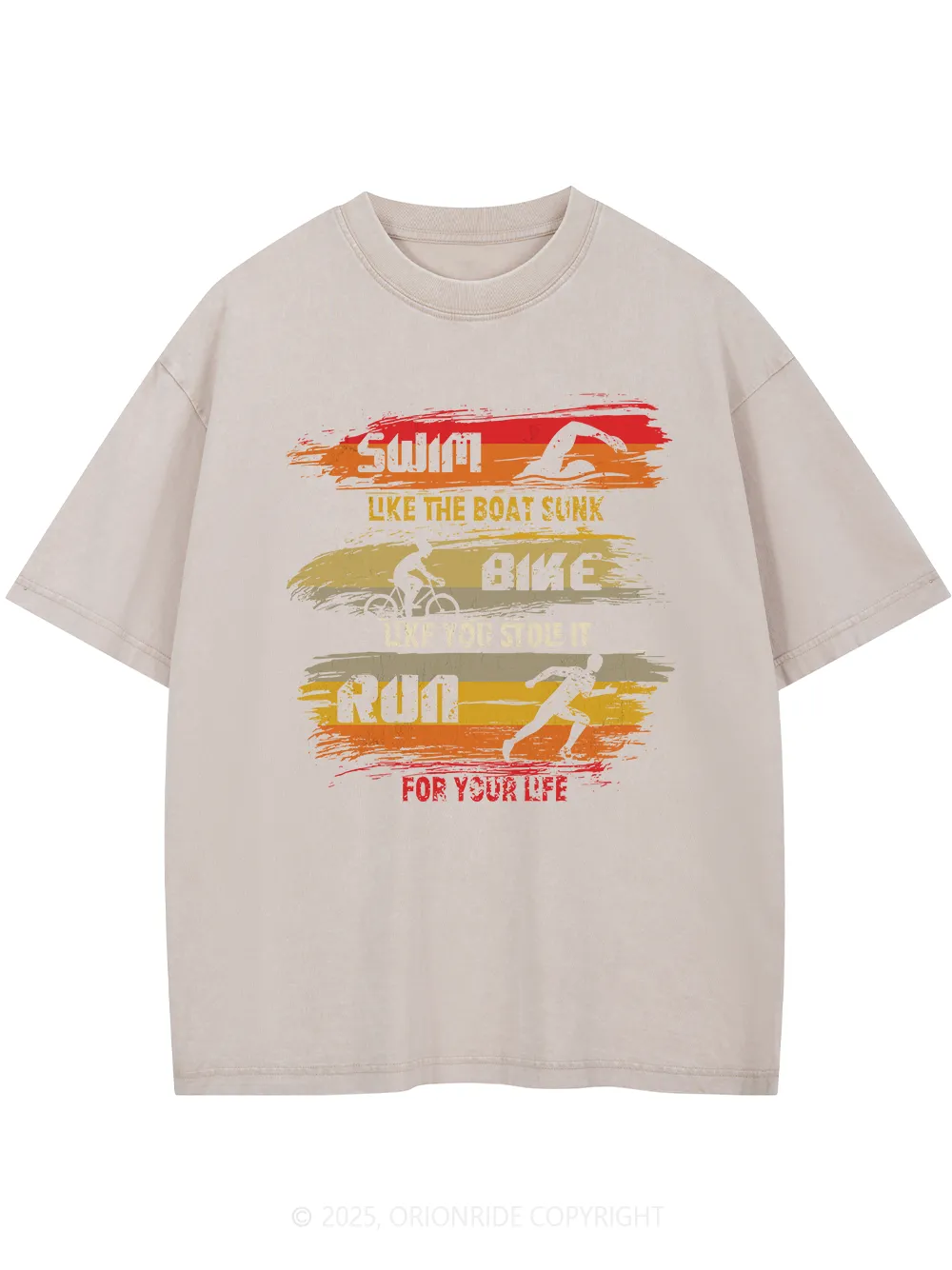 Orionride Triathlon Short Sleeves Bike Washed T-Shirt sold by Orionride