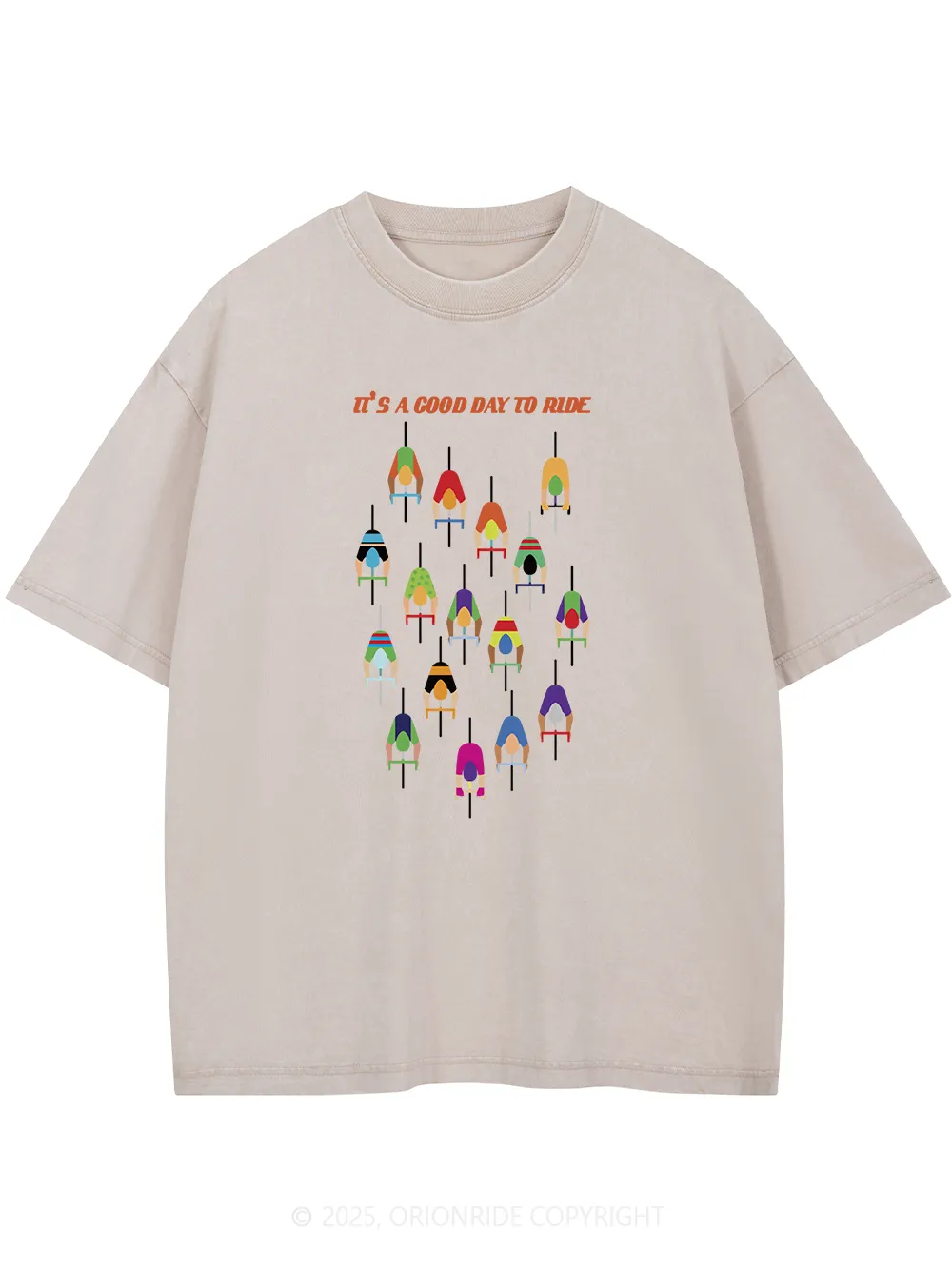 Orionride Good Day to Ride Short Sleeves Bike Washed T-Shirt sold by Orionride product image thumbnail 3
