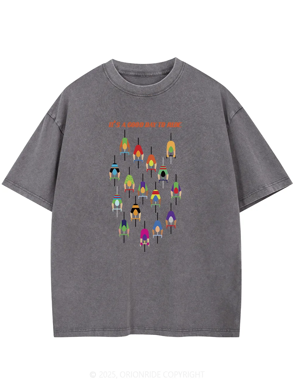 Orionride Good Day to Ride Short Sleeves Bike Washed T-Shirt sold by Orionride product image thumbnail 4