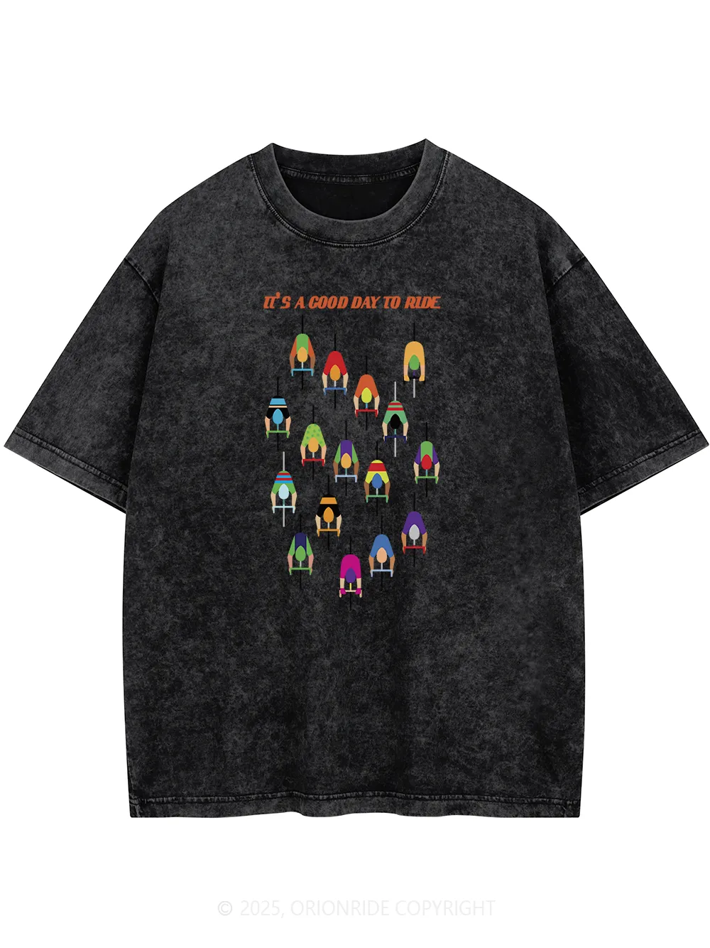 Orionride Good Day to Ride Short Sleeves Bike Washed T-Shirt sold by Orionride