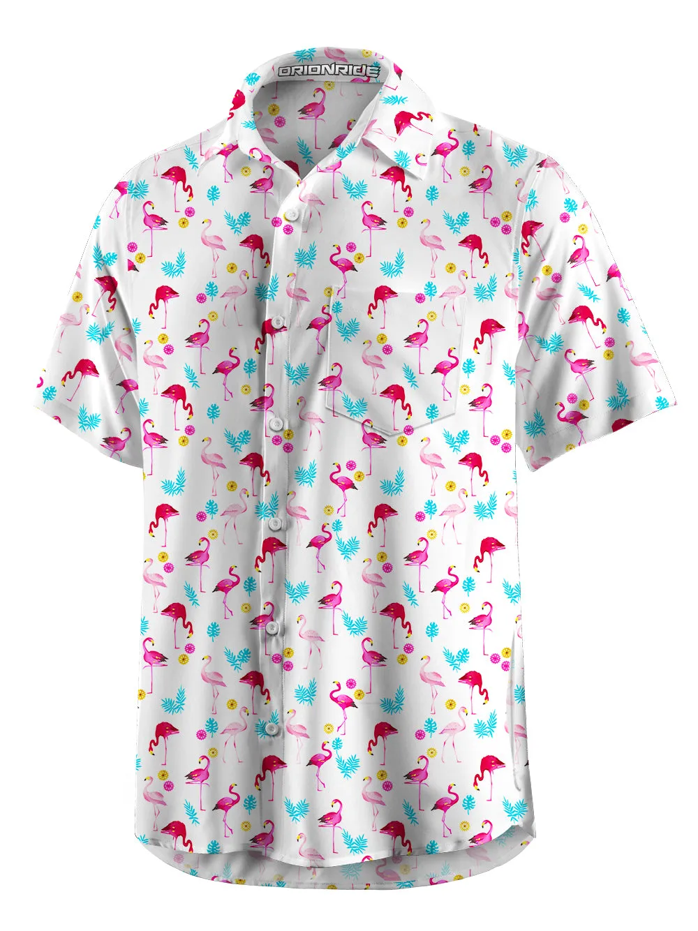 Orionride Dancing Flamingo Zipper Pockets Ultra Lightweight Short Sleeves Gravel Shirt sold by Orionride product image thumbnail 4