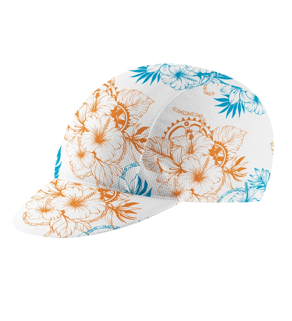 Orionride Bright Hibiscus Flowers Cycling Cap sold by Orionride product image thumbnail 3