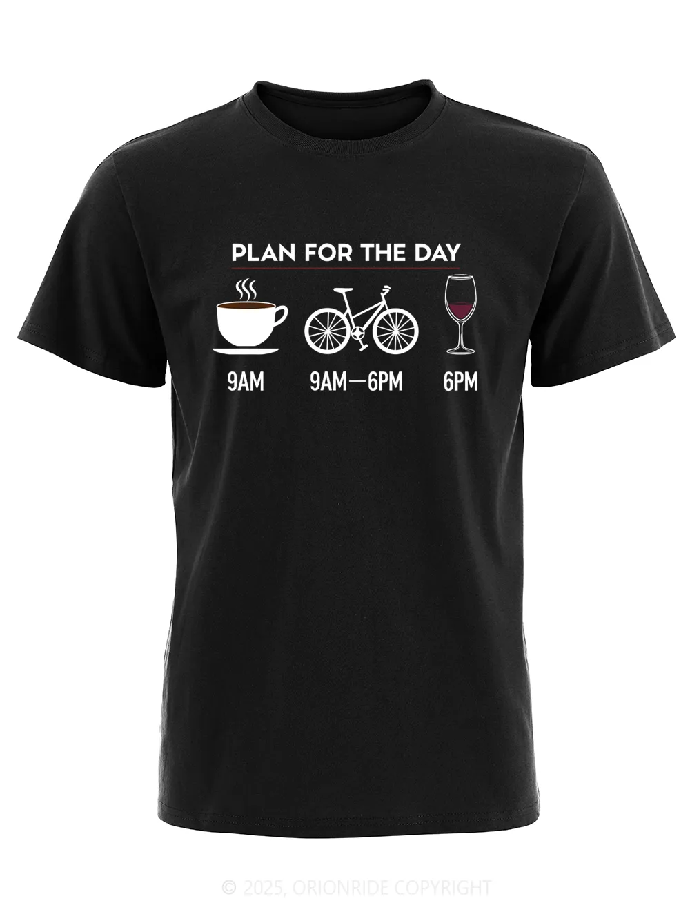 Orionride Plan For The Day Short Sleeves Bike T-Shirt sold by Orionride product image thumbnail 2