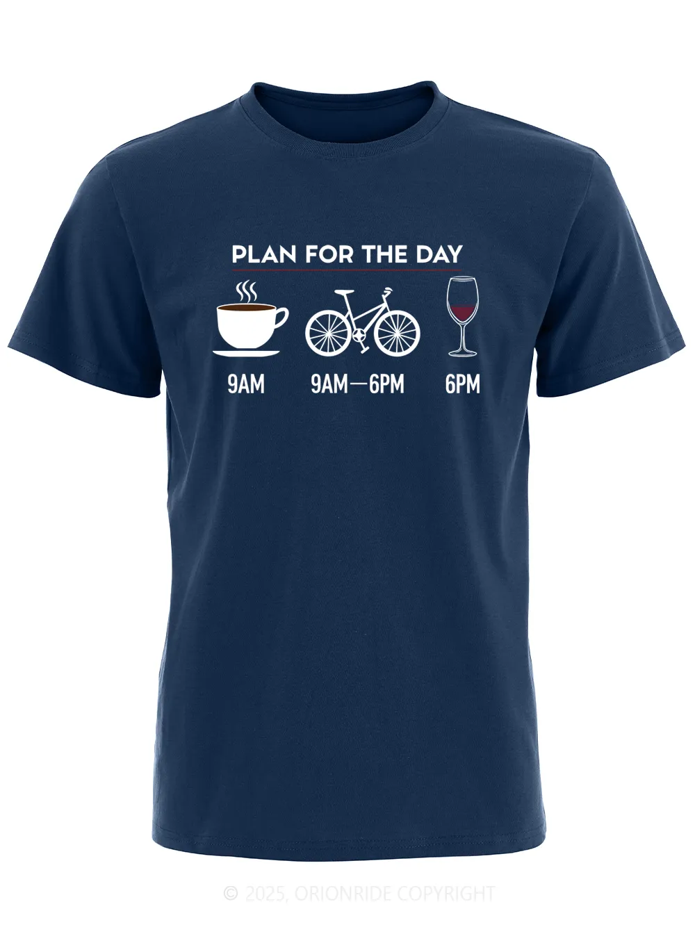 Orionride Plan For The Day Short Sleeves Bike T-Shirt sold by Orionride