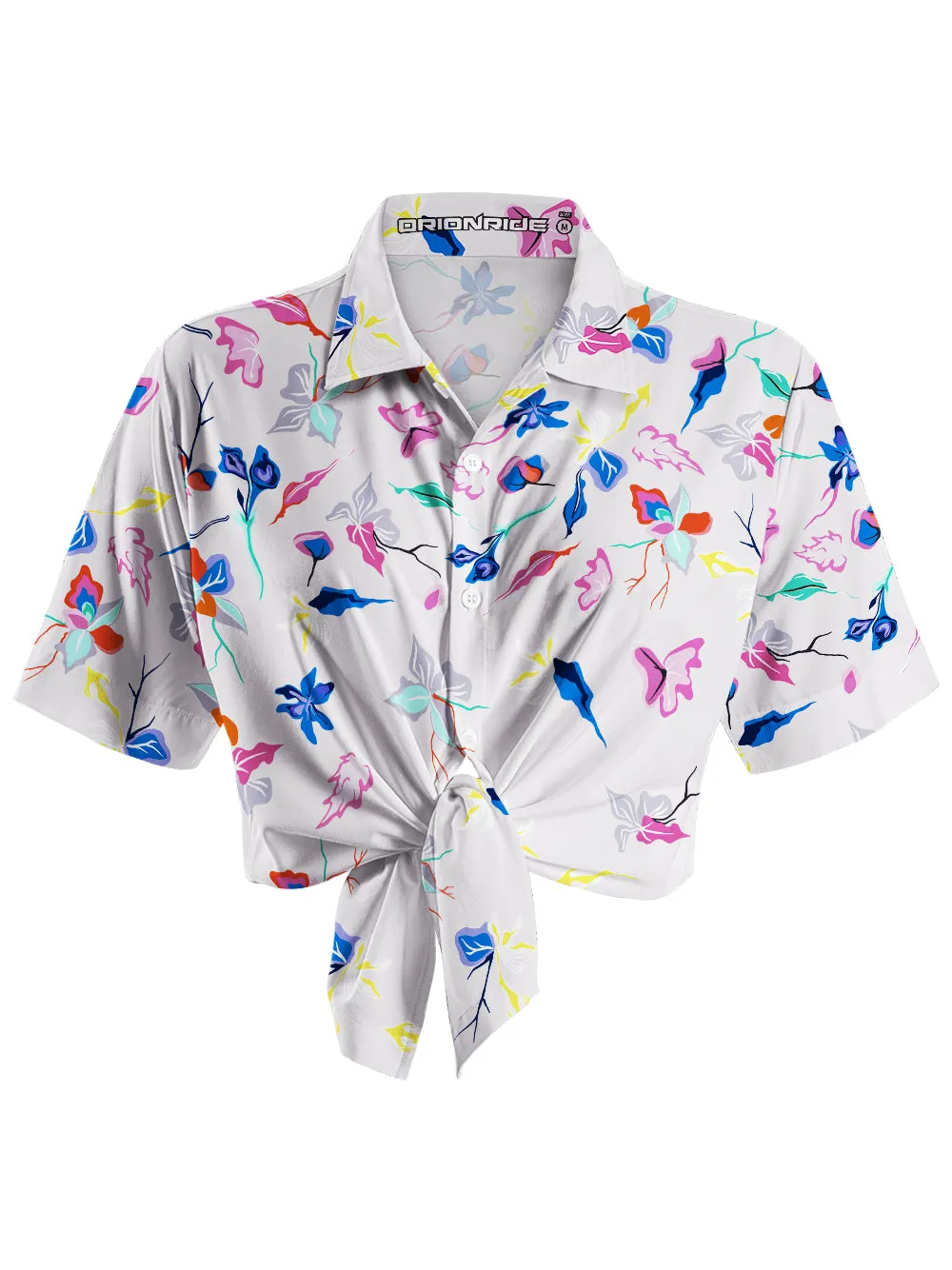 Orionride The Fragrance Of Flowers Zipper Pockets Ultra Lightweight Short Sleeves Women's Gravel Shirt sold by Orionride