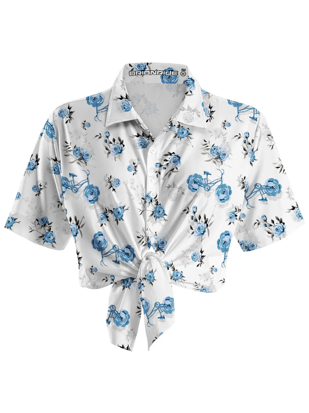 Orionride Romantic Rose Zipper Pockets Ultra Lightweight Short Sleeves Women's Gravel Shirt sold by Orionride