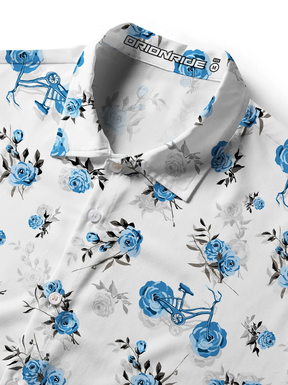 Orionride Romantic Rose Zipper Pockets Ultra Lightweight Short Sleeves Women's Gravel Shirt sold by Orionride product image thumbnail 3