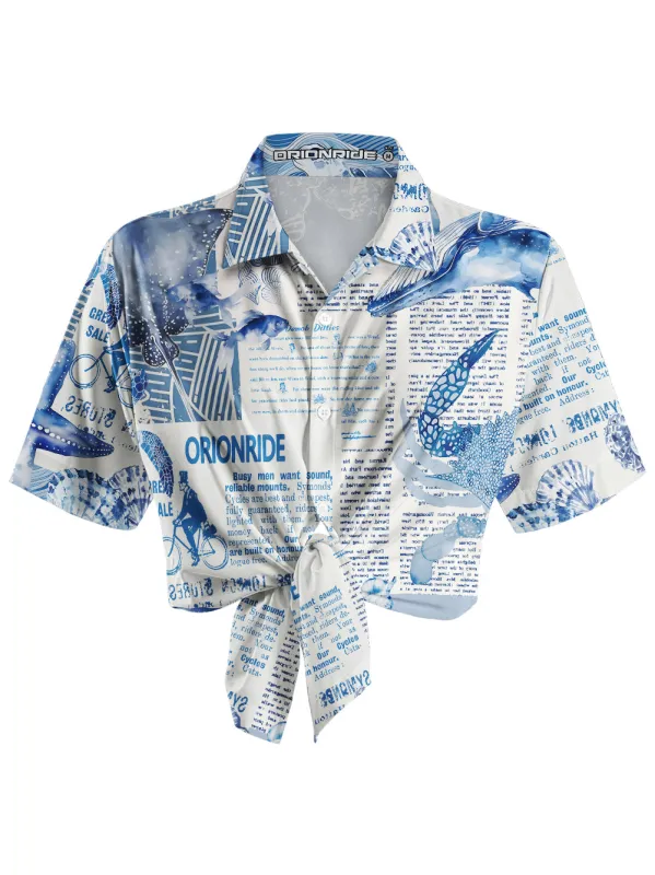 Orionride Marine News Zipper Pockets Ultra Lightweight Short Sleeves Women's Gravel Shirt sold by Orionride