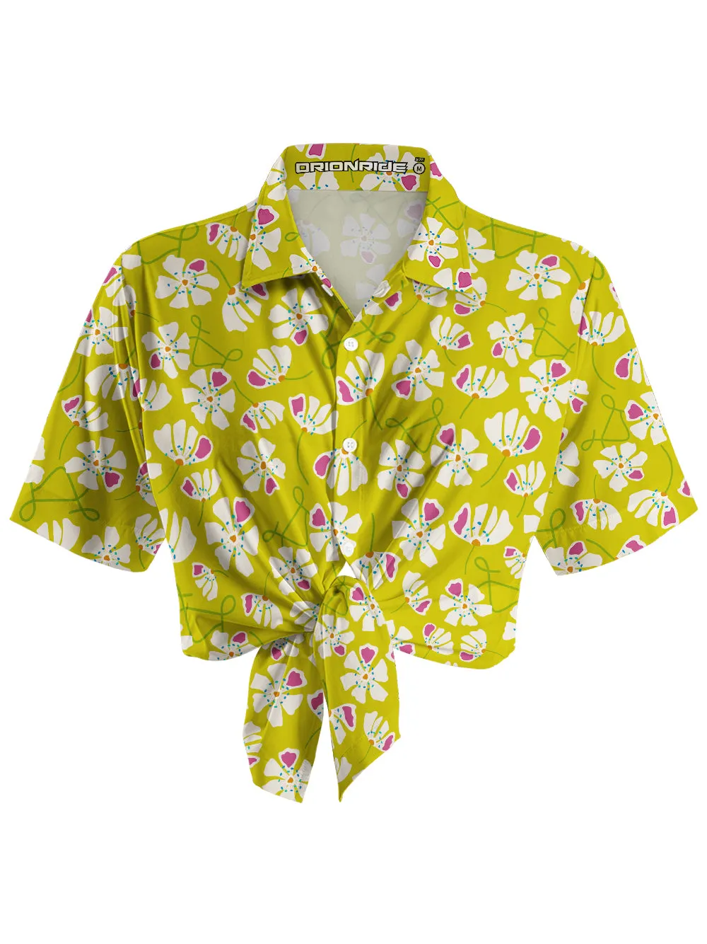 Orionride Flower Bicycle Zipper Pockets Ultra Lightweight Short Sleeves Women's Gravel Shirt sold by Orionride