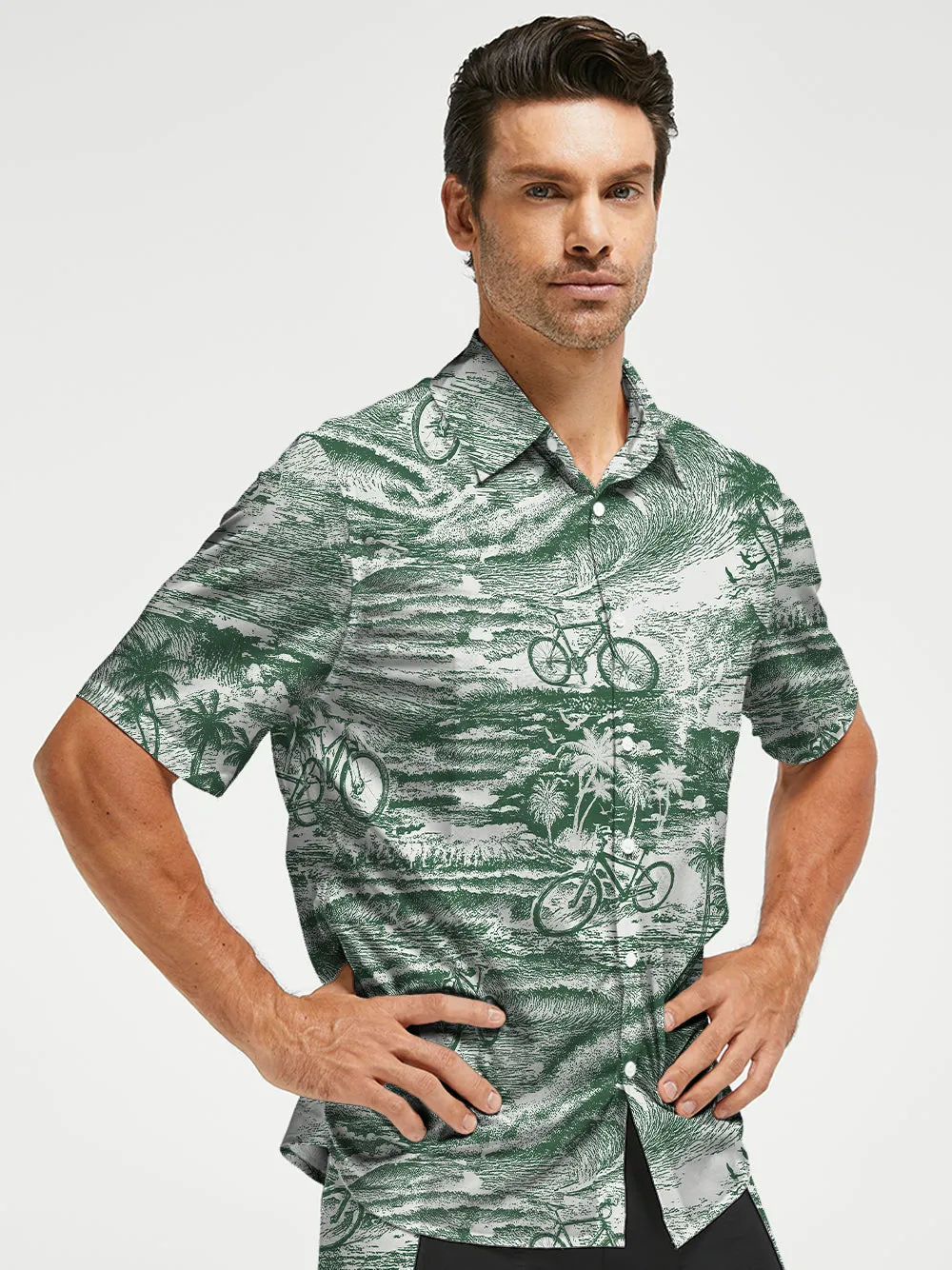 Orionride Crazy Waves Zipper Pockets Ultra Lightweight Short Sleeves Gravel Shirt sold by Orionride product image thumbnail 2