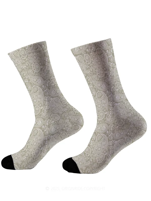 Orionride Wonderful Cashew Flower Cycling Socks sold by Orionride