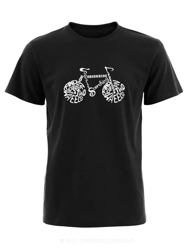 Orionride Alphabet Bicycle Short Sleeves Bike T-Shirt sold by Orionride
