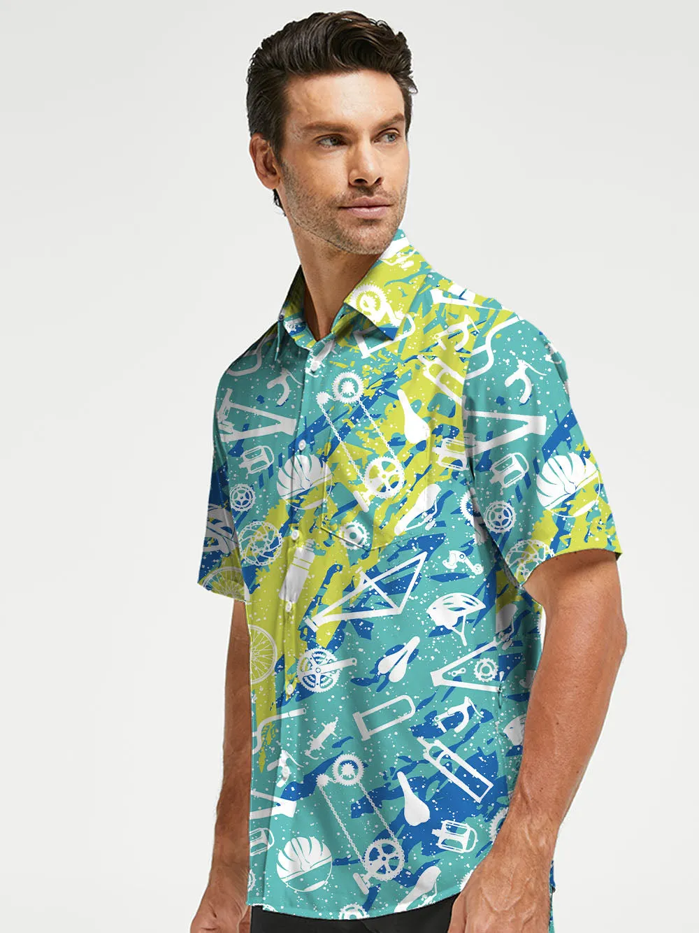 Orionride Graffiti Parts Zipper Pockets Ultra Lightweight Short Sleeves Gravel Shirt sold by Orionride product image thumbnail 2