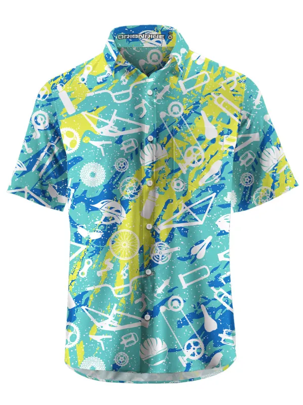 Orionride Graffiti Parts Zipper Pockets Ultra Lightweight Short Sleeves Gravel Shirt sold by Orionride