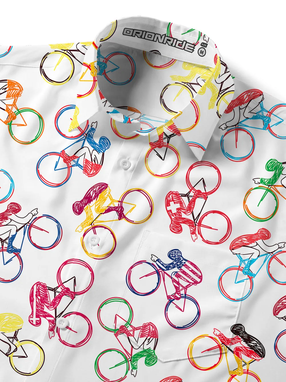 Orionride Cycling Without Borders Zipper Pockets Ultra Lightweight Short Sleeves Gravel Shirt sold by Orionride product image thumbnail 5