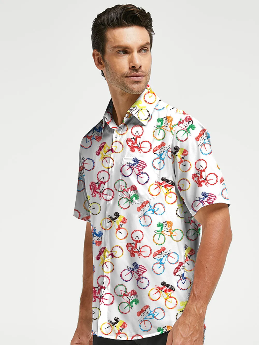 Orionride Cycling Without Borders Zipper Pockets Ultra Lightweight Short Sleeves Gravel Shirt sold by Orionride product image thumbnail 2