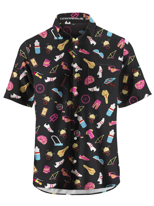 Orionride Gorgeous Parts Zipper Pockets Ultra Lightweight Short Sleeves Gravel Shirt sold by Orionride