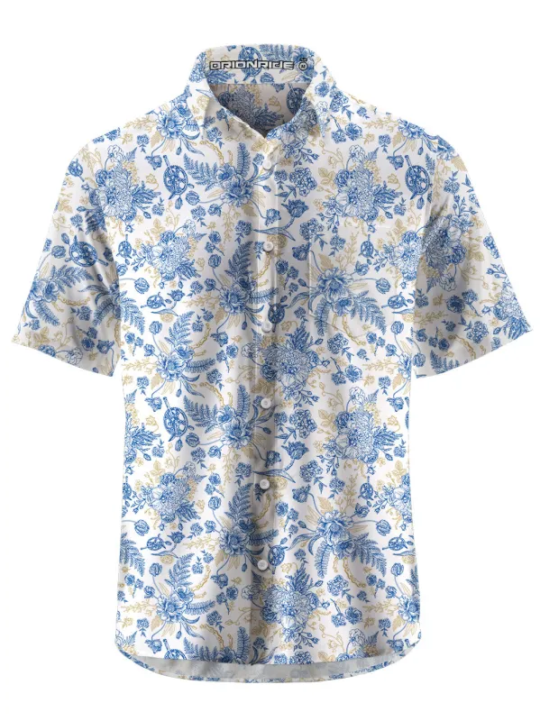 Orionride Blooming Garden Zipper Pockets Ultra Lightweight Short Sleeves Gravel Shirt sold by Orionride