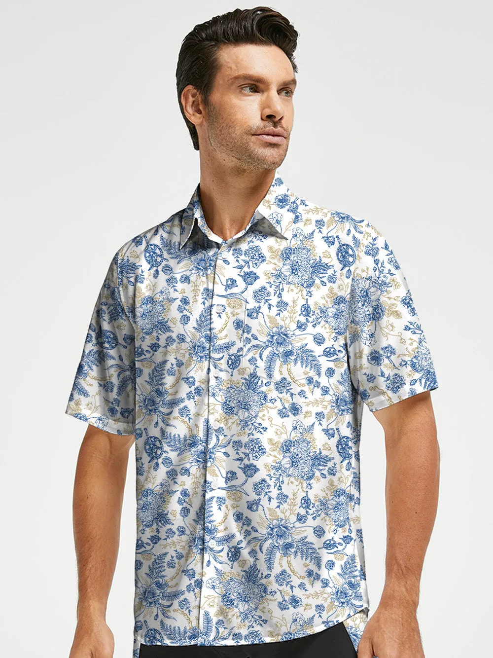 Orionride Blooming Garden Zipper Pockets Ultra Lightweight Short Sleeves Gravel Shirt sold by Orionride product image thumbnail 2