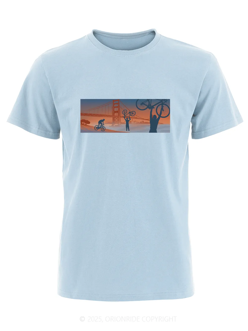 Orionride Golden Gate Bridge Short Sleeves Bike T-Shirt sold by Orionride product image thumbnail 5