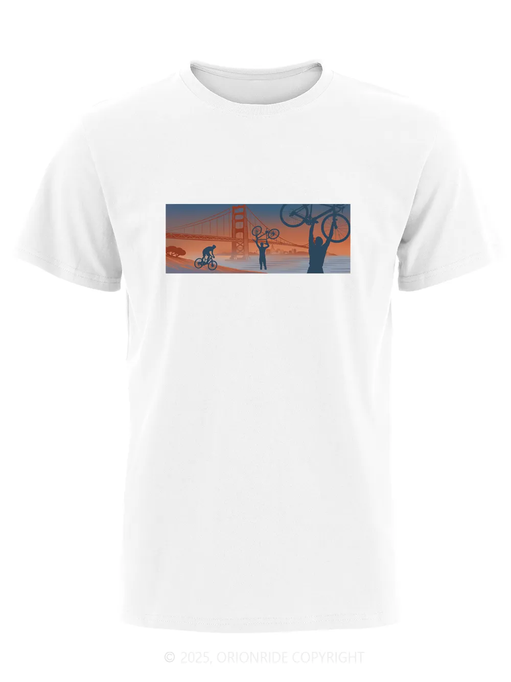 Orionride Golden Gate Bridge Short Sleeves Bike T-Shirt sold by Orionride product image thumbnail 2