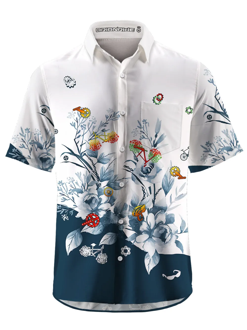 Orionride Ink Painting Zipper Pockets Ultra Lightweight Short Sleeves Gravel Shirt sold by Orionride