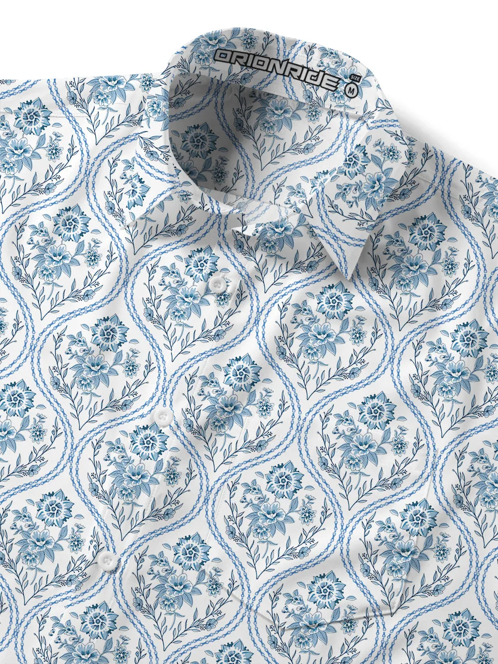 Orionride Flowers Entwined Zipper Pockets Ultra Lightweight Short Sleeves Gravel Shirt sold by Orionride product image thumbnail 5