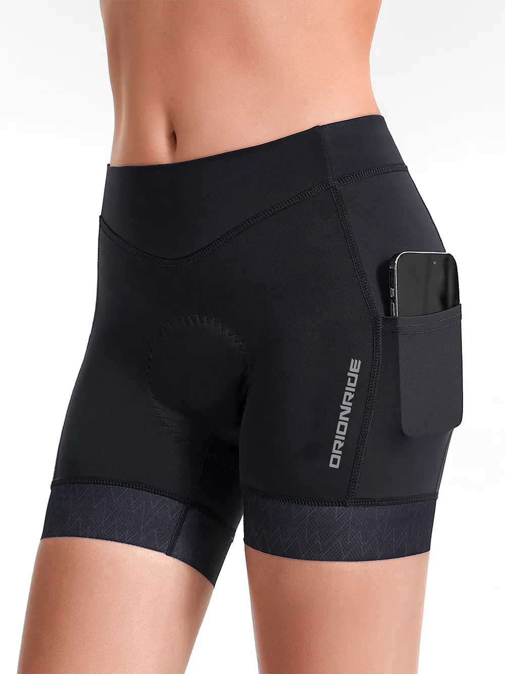 Orionride Women's Padded Cycling Shorts With Pockets Black sold by Orionride product image thumbnail 2