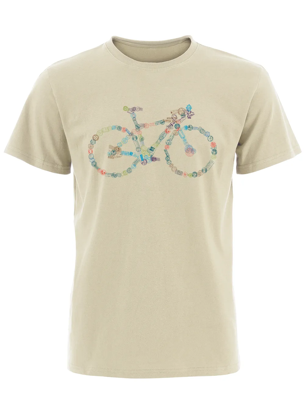 Orionride Stamp Bicycle Short Sleeves Bike T-Shirt sold by Orionride product image thumbnail 3