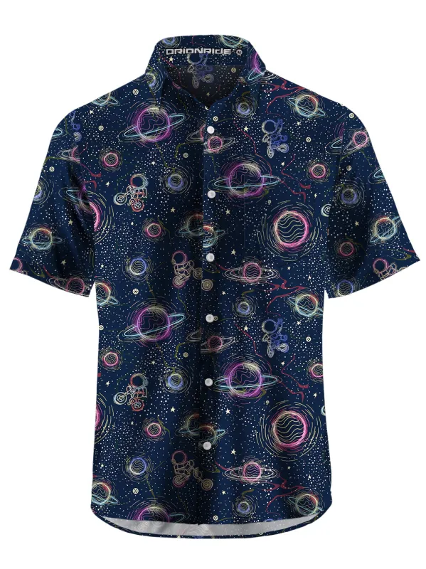 Orionride The Vast Universe Zipper Pockets Ultra Lightweight Short Sleeves Gravel Shirt sold by Orionride