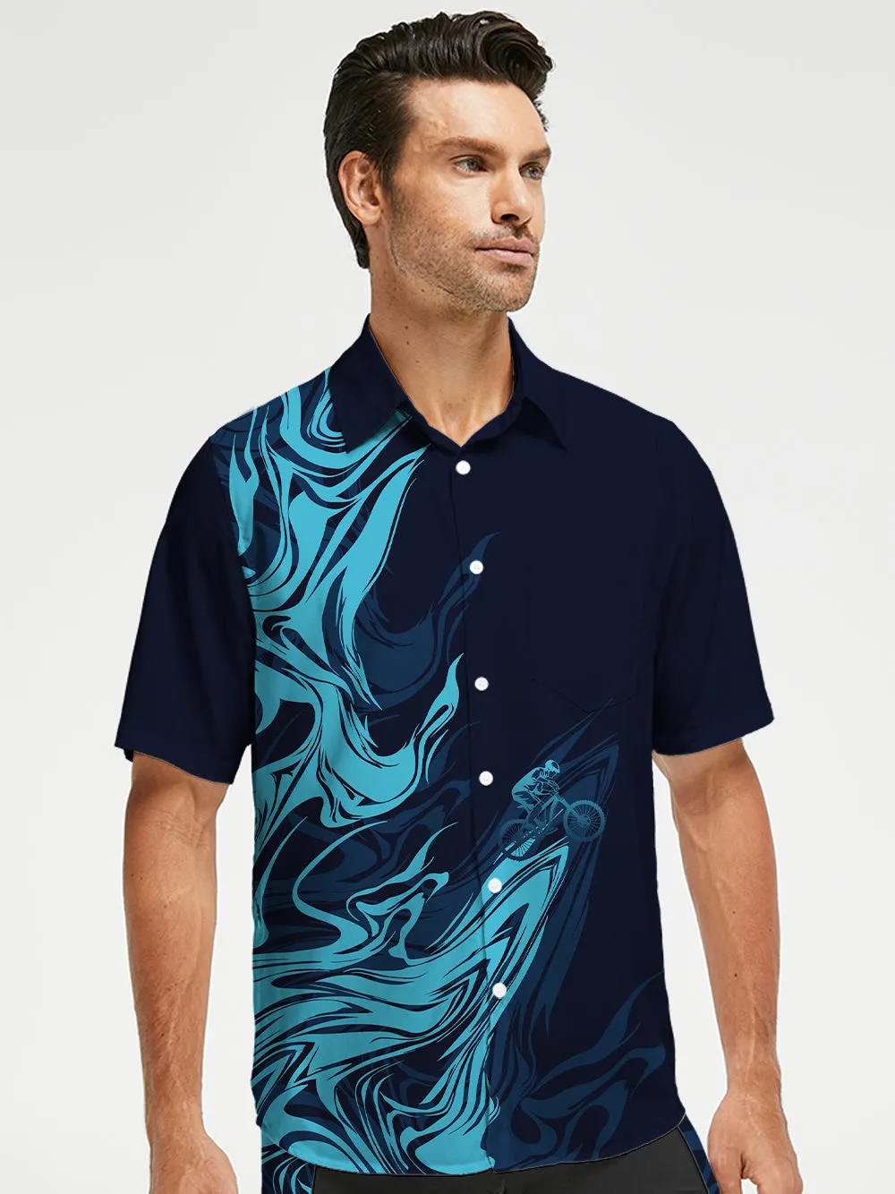 Orionride Water Ripples Zipper Pockets Ultra Lightweight Short Sleeves Gravel Shirt sold by Orionride product image thumbnail 2