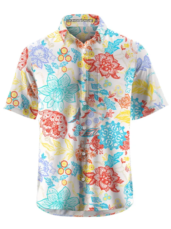 Orionride Tranquil Garden Zipper Pockets Ultra Lightweight Short Sleeves Gravel Shirt sold by Orionride